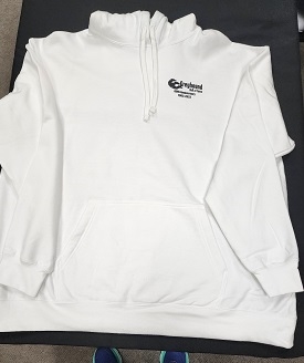 White  Hoodie Sweat Shirt  L